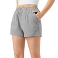 thumbnail image 1 of Womens High Waisted Workout Shorts Quick Dry Athletic Running Yoga Gym Shorts with Pockets No Liner Summer, 1 of 5