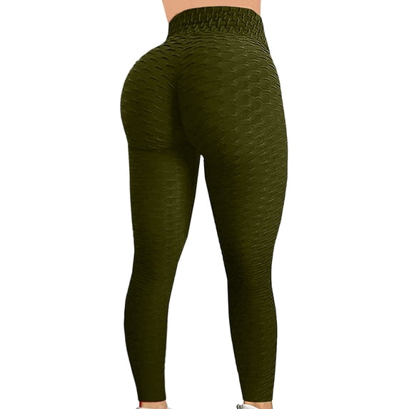 Womens High Waisted Yoga Pants Tummy Control Scrunched Booty Leggings Workout Running Butt Lift Textured Tights for Fitness Cycling Hiking Yoga