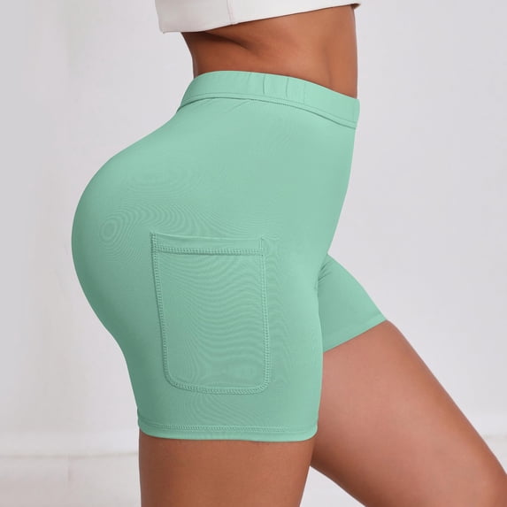Womens High Waisted Yoga Shorts Solid Color Butt Lifting Seamless Summer Workout Gym Athletic Booty Shorts,Sizes S-2XL