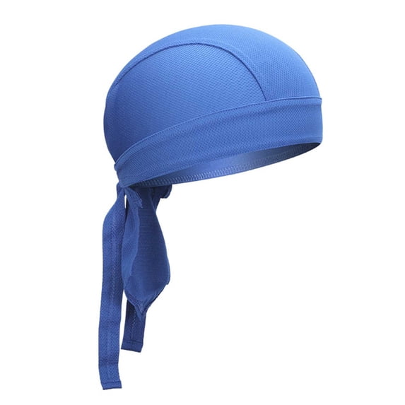 Womens Hijab Headscarf CQXIDFH Breathable Quick Drying Sports Cap, Lightweight Inner Base Headwear, Outdoor Mountain Bike Riding Headband for Unisex, Beanie Hat (Blue, A)