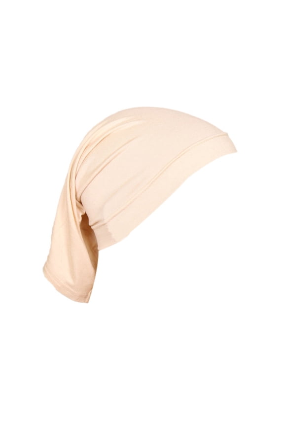 Womens Hijab Undercaps Under Scarf Hijab Cap Solid Color Stretch Under Caps Inner Under Scarf Hats, Beige