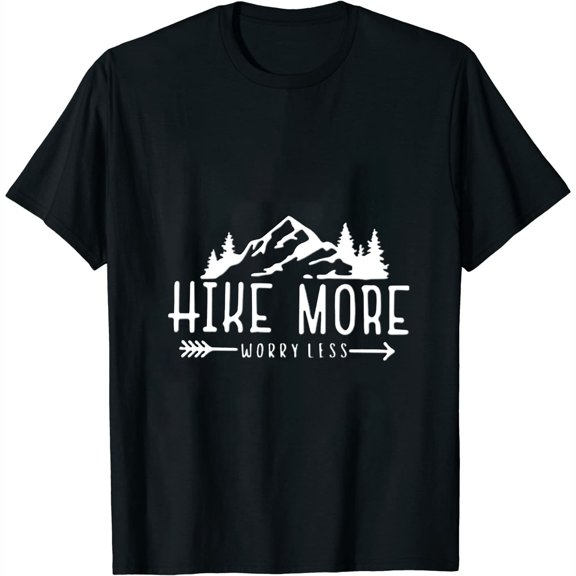 Womens Hike More Worry Less T-Shirt, Adventure Camping Shirt, Wanderlust Shirt, Adventure Shirt, Mountain Sweatshirt, Vacation Shirt