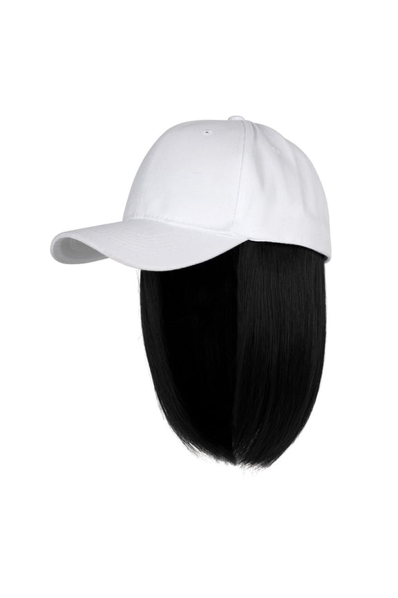 Womens Hiking Hats with UV Protection Bucket Hat Baseball Cap With Hair Extensions Straight Short Bob Hairstyle Adjustable Removable Wig Hat For Woman Girl Ash Blonde Mix Blonde