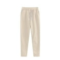 thumbnail image 1 of Womens Hiking Pants Cargo New Womens Sweatpants Loose Fitted Elastic Waisted Drawstring Lounge Pants Workout Athletic Joggers with Pockets Beige 4XL, 1 of 3