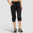 thumbnail image 1 of Womens Hiking Pants Tall Inseam Cargo Hiking Pants Elastic Waist Lightweight Outdoor Water Long Pants 4 Zipper Pockets Pants Pants Women Casual Figure Flattering Womens Business Casual Pants plus, 1 of 4