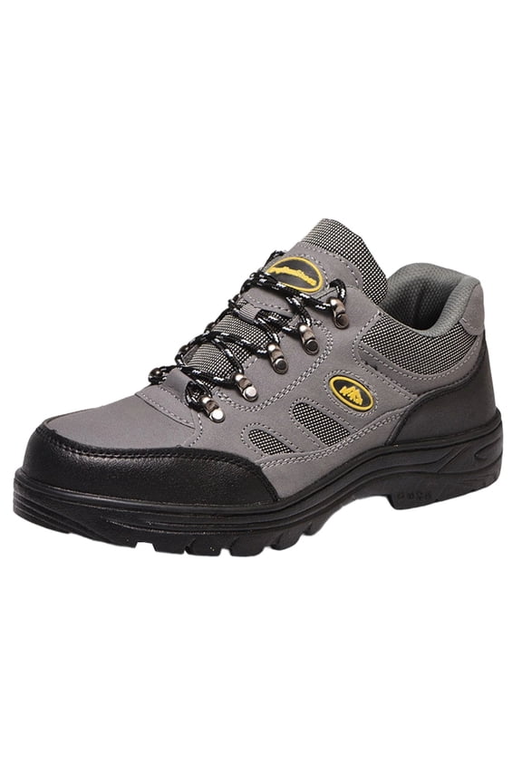 Womens Hiking Shoes Low Top Non Slip Trail Sneakers Comfortable Walking Shoes Durable Rubber Outsole Lightweight Outdoor Gray,Size 6.5