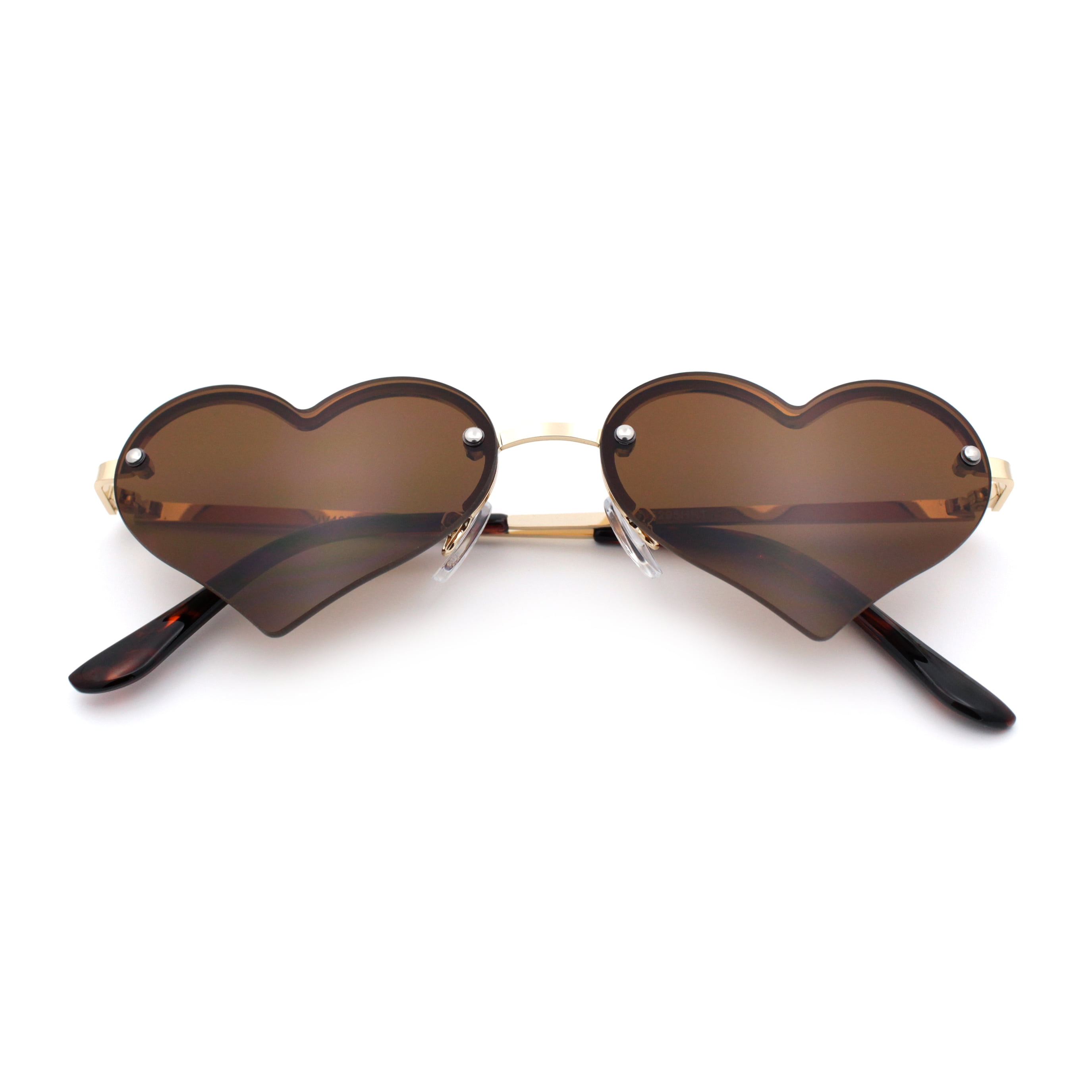 Half rim heart sunglasses on sale