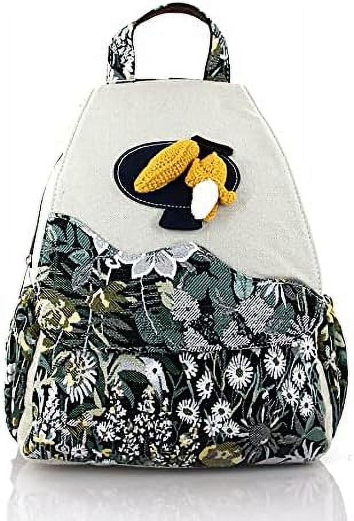 Womens Hippie Cotton Hemp Cloth Backpack Boho Vintage 