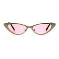thumbnail image 1 of Womens Hippie Pimp Color Lens Metal Rim Cat Eye Gothic Sunglasses Pink, 1 of 4