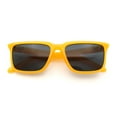 thumbnail image 1 of Womens Hipster Narrow Rectangle Horn Rim Plastic Bevel Rim Sunglasses Orange - Black, 1 of 8