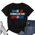 thumbnail image 1 of Womens Hispaniola Caribbean - Dominican Republic T Shirt Black Medium, 1 of 5