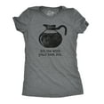 thumbnail image 1 of Womens Hit Me With Your Best Pot T Shirt Funny Coffee Tee Womens Graphic Tees, 1 of 7