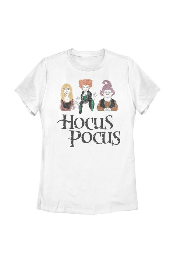 Womens Hocus Pocus Cartoon Classic Sisters T Shirt