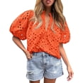 thumbnail image 1 of Womens Hollow Out Lace Embroidered Blouse, 1 of 14
