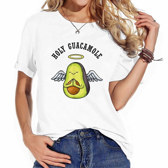 Womens Holy Guacamole Shirt Avocado Guacamole Fiesta T-Shirt Black 2XL