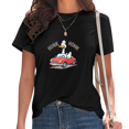 thumbnail image 1 of Womens Honk Honk Duck Driving Car Print Tshirt Graphic Tees Shirts Black Funny Animal Casual Daily Wear Gift Tops S-5XL, 1 of 5