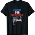 thumbnail image 1 of Womens Honor Warriors Active Military Veteran American Patriotic Round Neck T-Shirt Black 3X-Large, 1 of 5