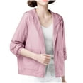 thumbnail image 1 of Womens Hooded Lightweight Sun Jacket with Pocket Long Sleeve Sunjacket Stretch Summer UV Protection Cardigan Shirt, 1 of 4