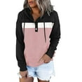 thumbnail image 1 of Womens Hooded Print Long-Sleeve Sweatshirt Casual Blouse Pullover Tops, 1 of 6