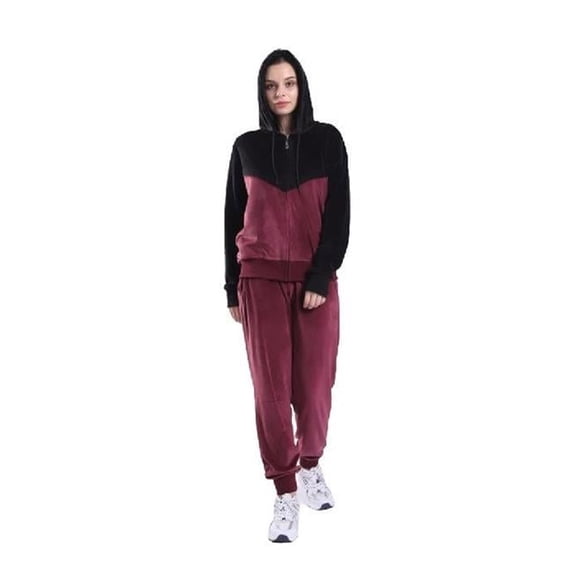Womens Hooded Sweatshirt & Sweatpants Sets, Purple - Small-2XL - Case of 12