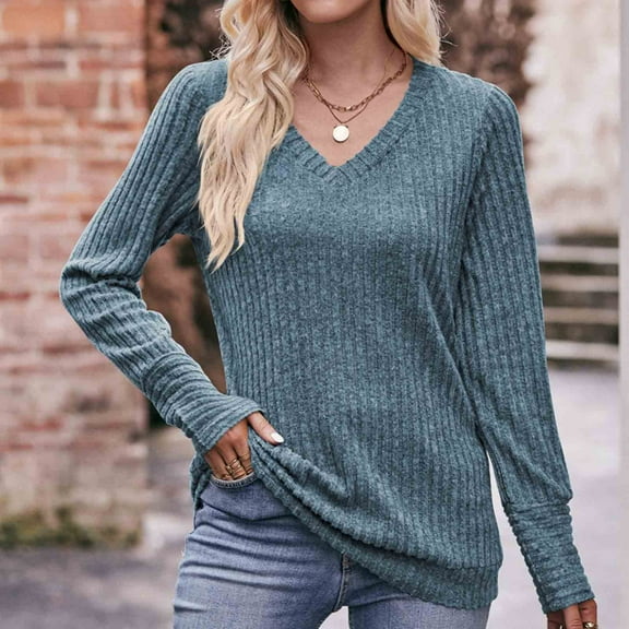Womens Hooded Sweatshirts Sweatshirt Trendy Sweatshirt Long Sleeve Workout Tops Loose Ribbed Long Sleeve Tops for Women