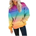 thumbnail image 1 of Womens Hooded Sweatshirts, Hoodies for Women Fall Fashion Loose Fit Ombre Tie Dye Long Sleeve Pullover with Pockets S-2XL, 1 of 5