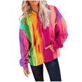 thumbnail image 1 of Womens Hooded Sweatshirts, Hoodies for Women Fall Fashion Loose Fit Ombre Tie Dye Long Sleeve Pullover with Pockets S-2XL, 1 of 5