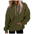 thumbnail image 1 of Womens Hooded Sweatshirts, Hoodies for Women Fall Fashion Loose Fit Solid Color Long Sleeve Pullover with Pockets, 1 of 4
