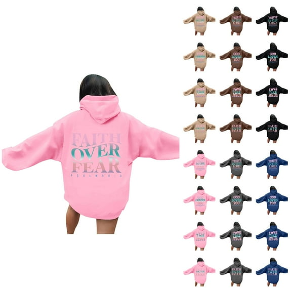 Womens Hoodie 2025 Christian Hoodies Y2K Graphic Hoodies with Pockets Hooded Sweatshirt Hoodie Women Pullover