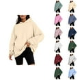thumbnail image 1 of Womens Hoodie 2025 Fall Winter Oversized Blank Plain Hoodies with Pocket Hooded Sweatshirt Hoodie Women Pullover, 1 of 6