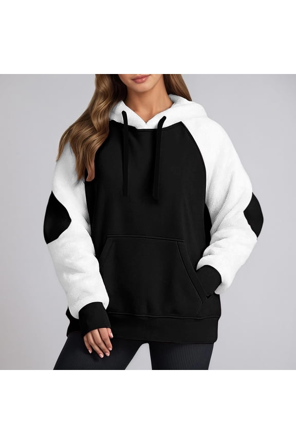 Womens Hoodie Black Ladies Blend Hoodie Soft Casual Everyday Comfort Wear Sweatshirts for Women L