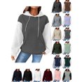 thumbnail image 1 of Womens Hoodie Casual Long Sleeve Lightweight Pullover Tops Loose Hooded Sweatshirt With Pocket Gray S, 1 of 6
