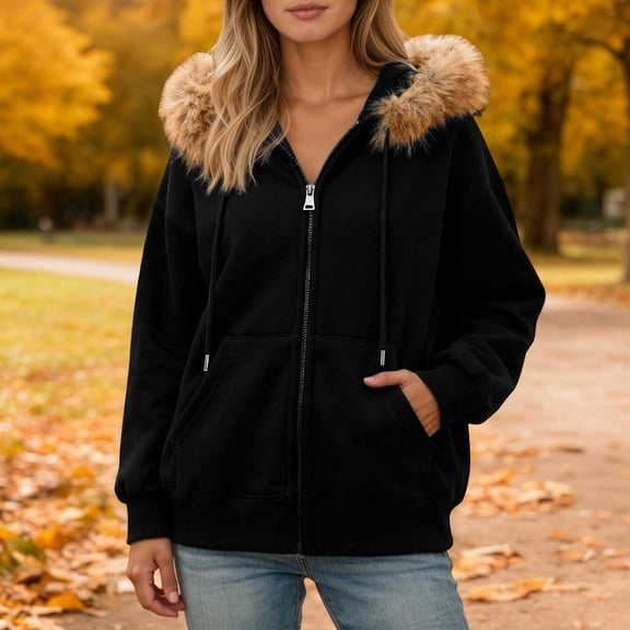 Womens Hoodie Long Sleeve Hoodies Zip Up Soft Hoodie Hoodie Winter Tops Teen Clothing