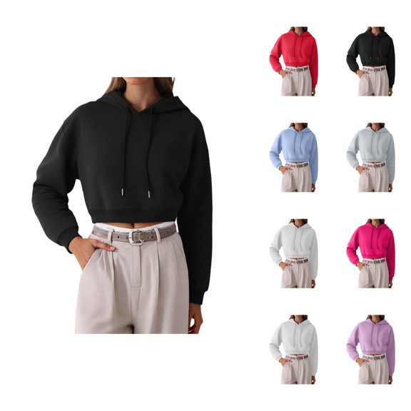 Womens Hoodie Oversized Hoodie Lightweight Sweatshirt Casual Wear Zip Up Hoodie Women's Casual Short Hooded Sweatshirt With Pockets Drawstring Pullover For Spring Summer Fall Everyday Wear