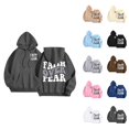 thumbnail image 1 of Womens Hoodie Oversized Hoodie Sweatshirt Casual Daily Wear Lightweight Zip Up Women's Letter Print Hoodies Long Sleeved With Pockets Hoodie, 1 of 7