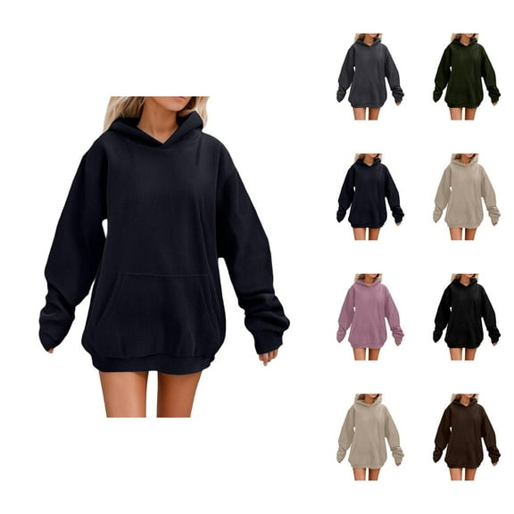 Womens Hoodie Oversized Sweatshirt Casual Wear Lightweight Zip Up Women's Corduroy Style Pullover For Daily Outing And Campus Comfortable Fall Winter Fashion