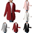 thumbnail image 1 of Womens Hoodie Oversized Sweatshirts for Women Loose Fit Casual Long Sleeve Hooded Sweatshirt Hoodie with Pocket Ndbuld ,Red,S, 1 of 5