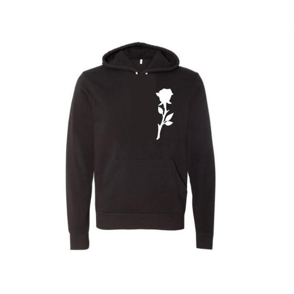 Womens Hoodie, Rose, Gift For Rose Lover, Flower Apparel, Womens Fashion, Gift For Her, Roses, Mom Hoodie, Mothers Day, Rose Apparel, Ladies, Black, SMALL