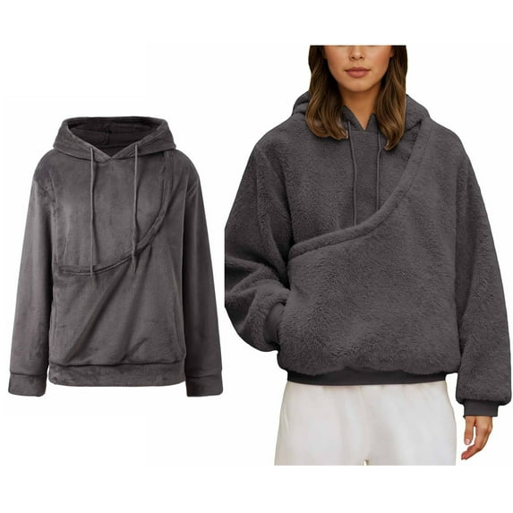 Womens Hoodie With Dog Pouch Fleece Pullover Animal Holder Hood Casual Long Sleeve Oversized Pocket Oversized Hoodie Warm Fall Winter Clothes