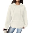 thumbnail image 1 of Womens Hoodie With Loose Pullover Long Sleeve Spliced With String Pocket Hoodie, 1 of 2