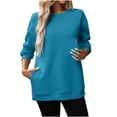 thumbnail image 1 of Womens Oversized Sweatshirts, Trendy Crewneck Sweatshirts, Casual Loose Pullover Tops Comfy Fall Outfits, 1 of 9