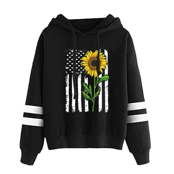 Womens Hoodies Casual Long Sleeve Drawstring Waffle Pullover Tops Loose Hooded Sweatshirt with Pocket Black XXL