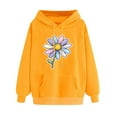 thumbnail image 1 of Womens Hoodies Cute Flower Graphic Sweatshirts Casual Loose Fit Long Sleeve Hooded Pocketed Pullover, 1 of 3