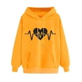 thumbnail image 1 of Womens Hoodies Cute Heart Graphic Sweatshirts Casual Loose Fit Long Sleeve Hooded Pocketed Pullover, 1 of 2