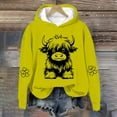 thumbnail image 1 of Womens Hoodies Fashion Retro Cow Print Loose Sweatshirts Long Sleeved Tops Fall Winter Sweatshirt Hooded Pullover Tops, 1 of 3