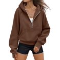 thumbnail image 1 of Womens Hoodies Fleece Fall Fashion Outfits Workout Sweatshirts Y2k Winter Zip Up Jackets Oversized Tops Clothes 2025, 1 of 5