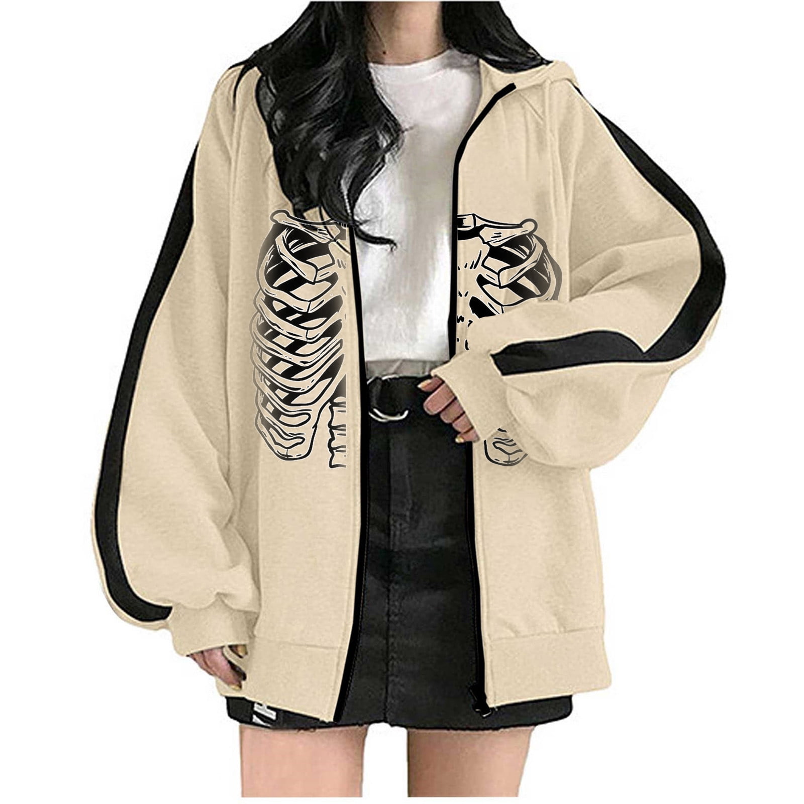 Puff sleeve zip up hoodie sale