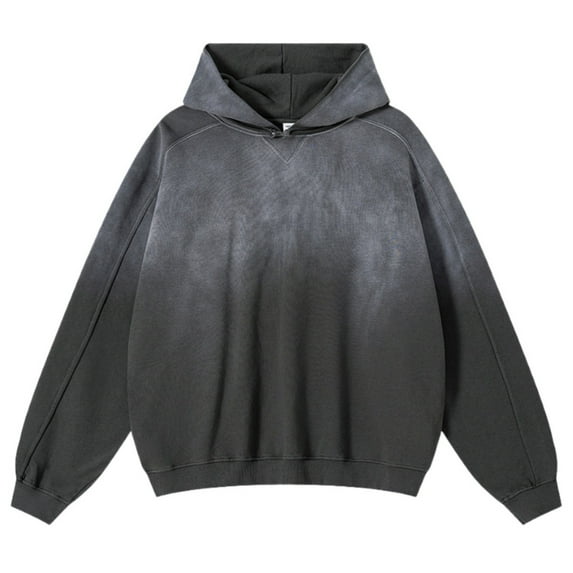 Womens Hoodies Heavyweight Hoodie Vintage Acid Wash Gradient Sweatshirt Unisex Streetwear Pullover
