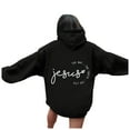 thumbnail image 1 of Womens Hoodies Jesus Loves You Print Hooded Sweatshirts Graphic Hoodie Oversized Lightweight Pullover For Women Women's Fall Jacket Comfy Clothes, 1 of 4