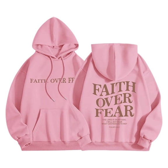 Womens Hoodies Letter Print Long Sleeve Hooded Sweatshirt Fall Casual Tops